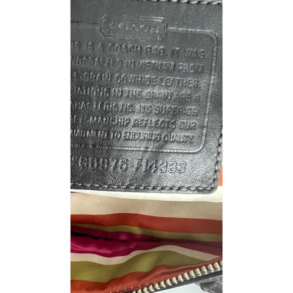 Coach Black Leather Bleecker Legacy Zip Closure Shoulder Handbag Tote Purse - Picture 11 of 11